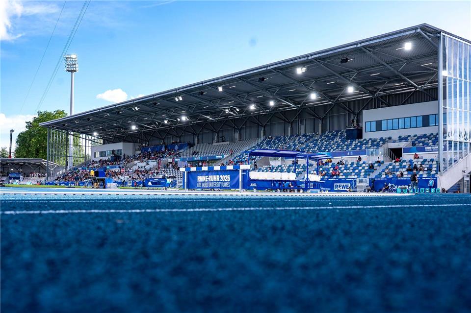 Wo sich im Juli die besten Deutschen Leichtathleten messen, fanden im vergangenen Sommer bereits die Leichtathletik-Wettkämpfe der FISU World University Games statt. (Archivfoto)David Inderlied/dpa