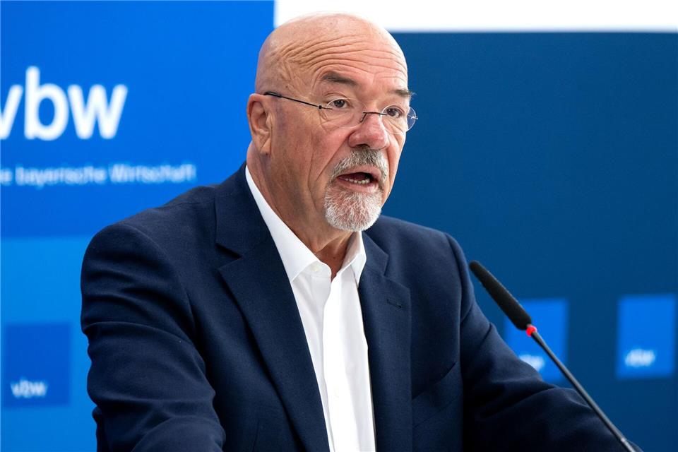 Wolfram Hatz, der Präsiden der vbw, sieht die Lage weiter kritisch. (Archivbild)Sven Hoppe/dpa