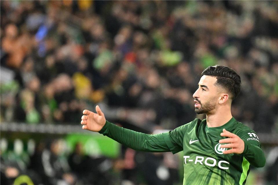 Wolfsburgs Torschütze Mohammed Amoura.Swen Pförtner/dpa