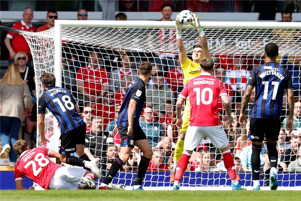 Wrexham verpasste im Spiel gegen Middlesbrough die Chance auf einen möglichen Aufstieg in die Premier League.Cody Froggatt/PA Wire/dpa