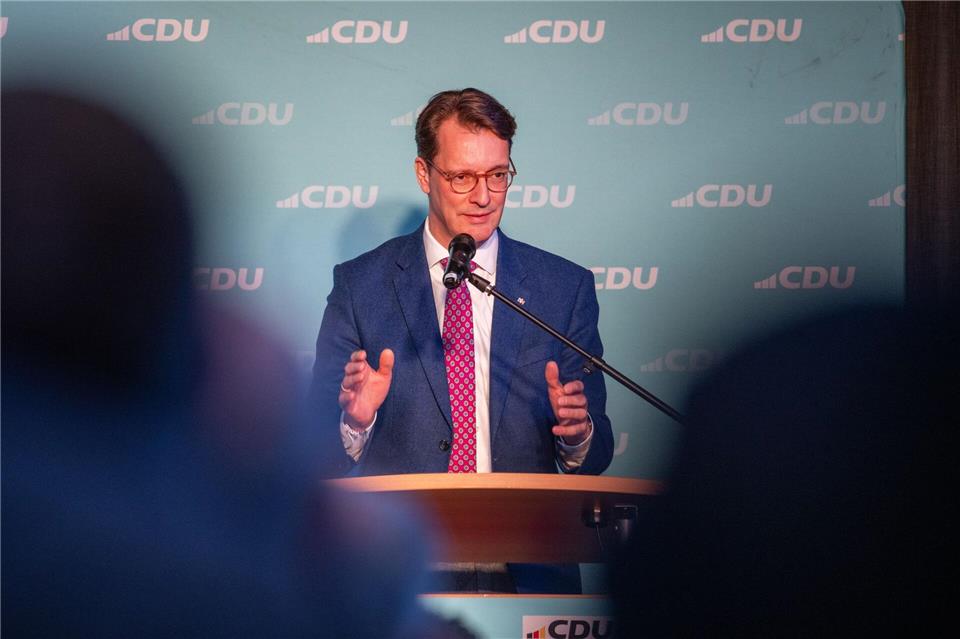 Wüst ist Hauptredner beim Neujahrsempfang der CDU Rheinland-Pfalz in der Eifel.Harald Tittel/dpa