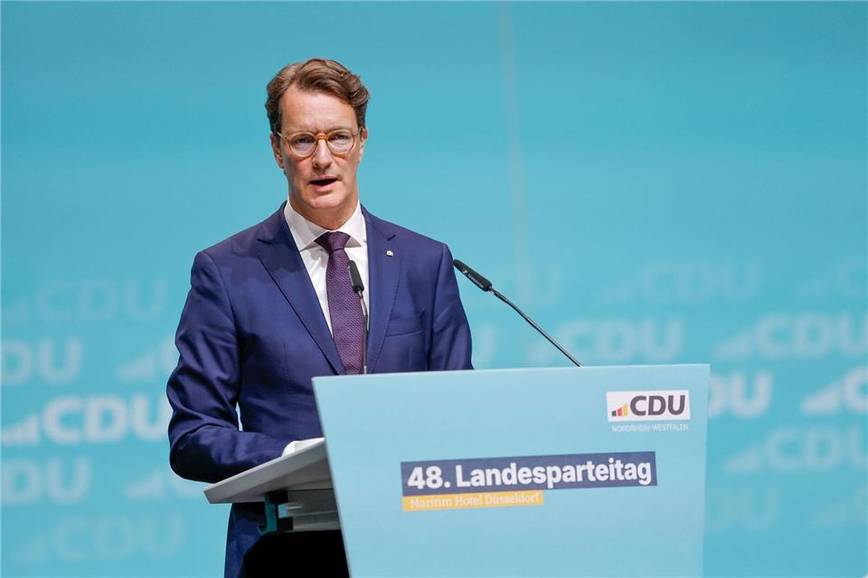 Wüst versichert Merz „volle Rückendeckung“ beim Reformkurs.Thomas Banneyer/dpa
