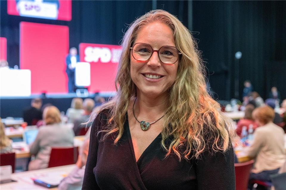 Wurde als Duo mit Uwe Kirschstein zur neuen Generalsekretärin der Bayern-SPD gewählt: Kathrin Pollack.Armin Weigel/dpa