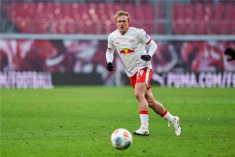 Xaver Schlager verlässt RB Leipzig im Sommer. (Archivbild)Jan Woitas/dpa