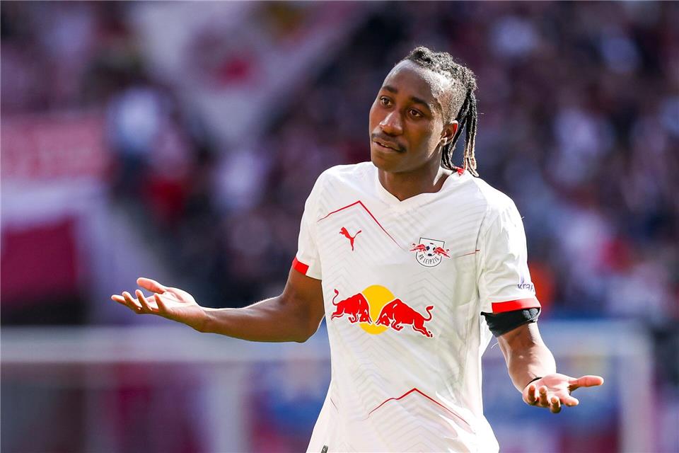 Yan Diomande erlöste Leipzig mit der Führung.Jan Woitas/dpa