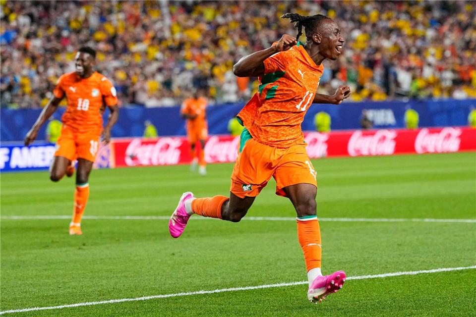 Yan Diomande war der stärkste Ivorer beim Sieg gegen Ecuador.Petr David Josek/AP/dpa