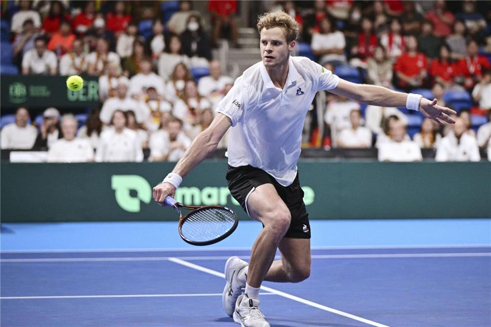 Yannick Hanfmann hat eine Überraschung gegen Novak Djokovic knapp verpasst.--/kyodo/dpa