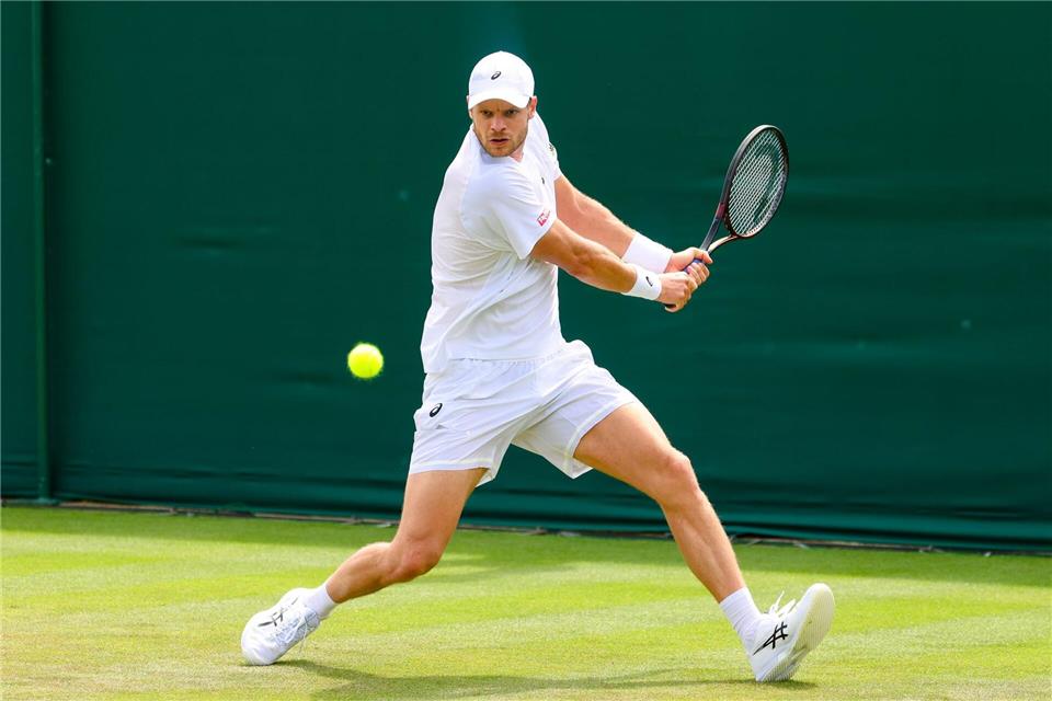 Yannick Hanfmann steht in Wimbledon erstmals in der zweiten Runde.Frank Molter/dpa
