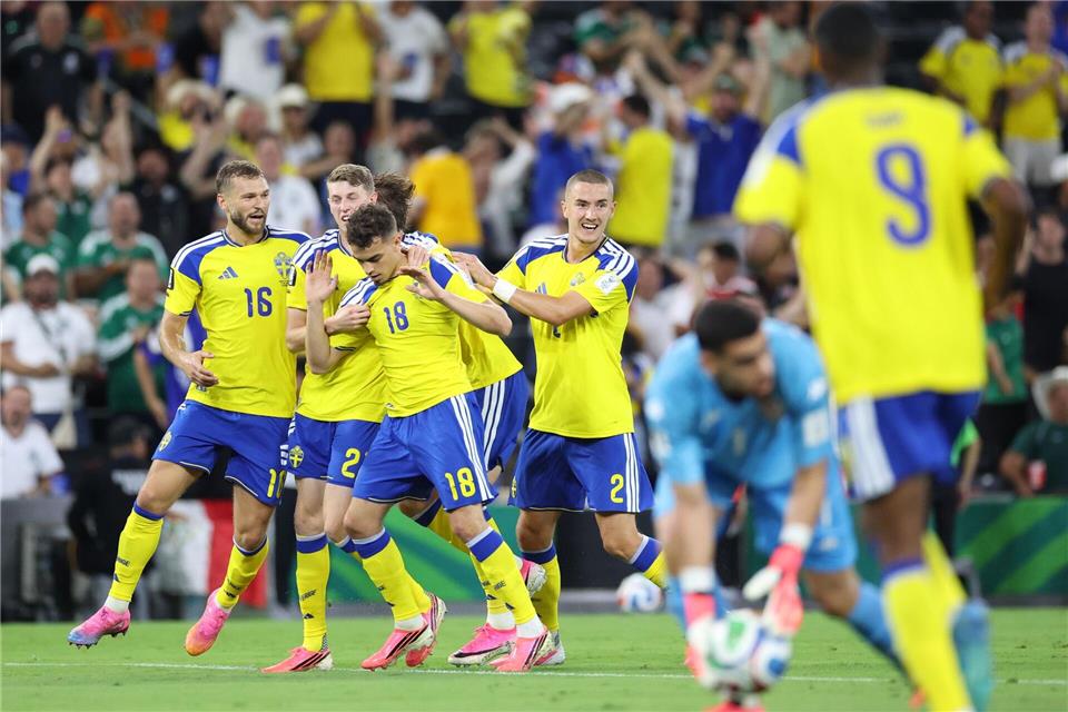 Yasin Ayari ließ Schweden schon früh jubeln.Addison Simmons/AP/dpa