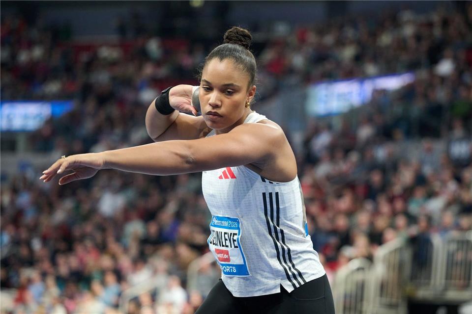 Yemisi Ogunleye geht als Favoritin in die deutschen Hallen-Meisterschaften in Dortmund. (Archivbild)Bernd Thissen/dpa