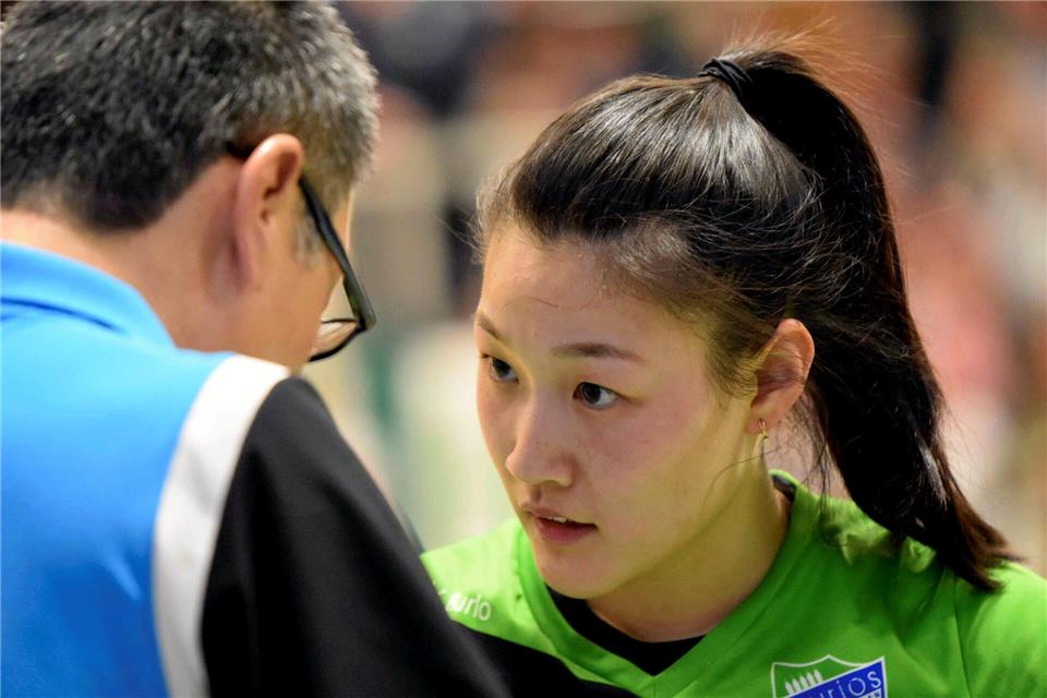 Yina Liu im Trikot der Skurios Volleys – das wird es in der neuen Saison doch nicht geben. Der Bundesligist löste den nur wenige Wochen alten Vertrag mit der Zuspielerin, die am Freitag 29 Jahre wurde, auf.