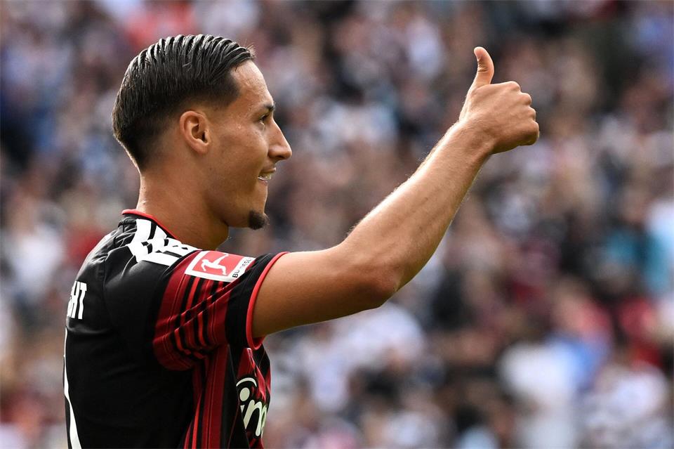 Younes Ebnoutalib hat für Frankfurt in dieser Saison vier Bundesliga-Tore erzielt. (Archivbild) Florian Wiegand/dpa
