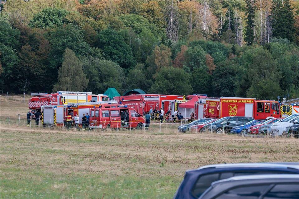Zahlreiche Kräfte waren im Einsatz.Jörg Halisch/dpa