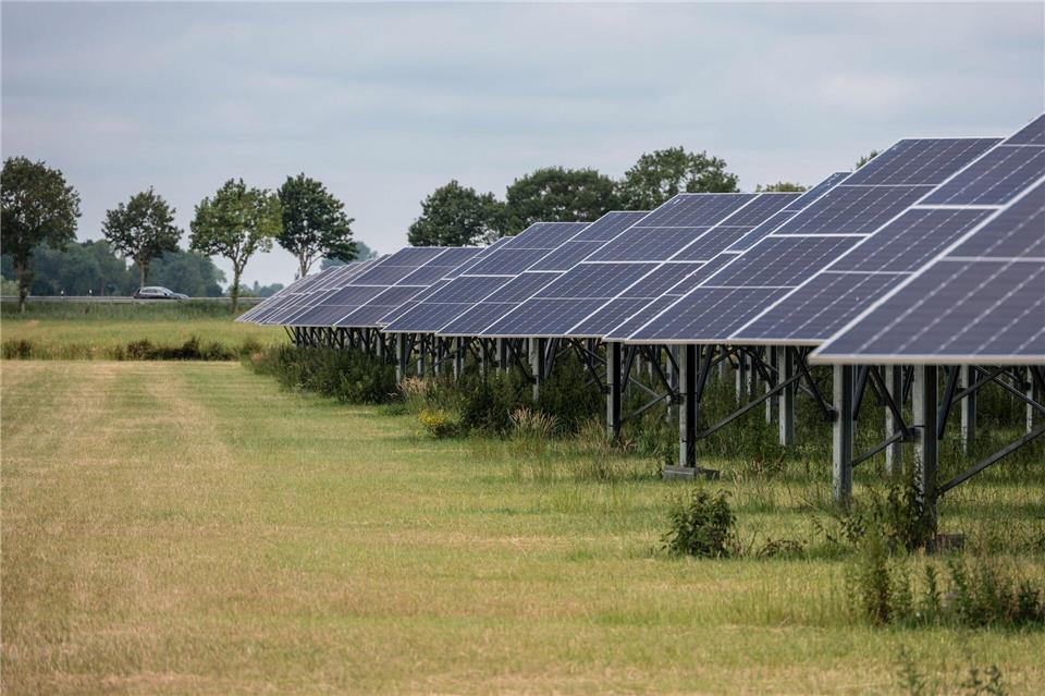 Zahlreiche Landwirte in Niedersachsen produzieren Sonnenstrom. Focke Strangmann/dpa
