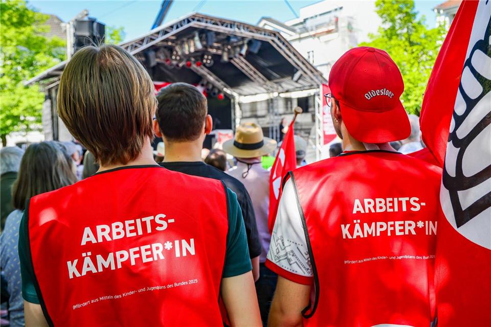 Zehntausende Teilnehmer werden bei den Kundgebungen in NRW erwartet. (Archivbild)Christoph Reichwein/dpa