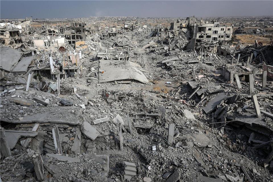 Zerstörungen im Gebiet Al-Katiba in Gaza.Abed Rahim Khatib/dpa