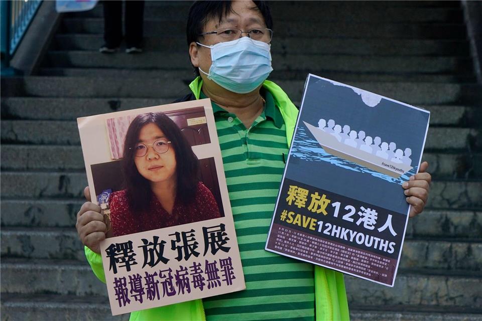 Zhang Zhan hatte bereits eine Haftstrafe wegen desselben Vorwurfs abgesessen. (Archivbild)Kin Cheung/AP/dpa