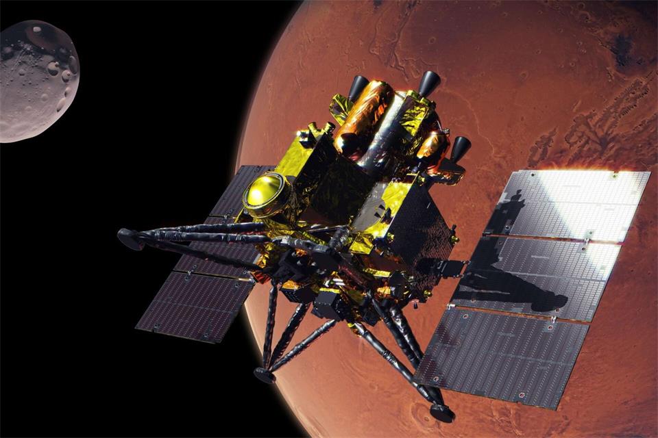 Ziel der japanischen Raumsonde „MMX“ ist der Marsmond Phobos. (Archivbild) -/JAXA via DLR/dpa