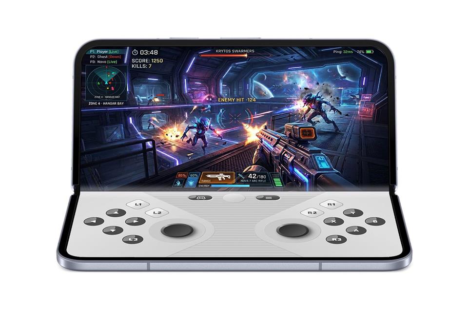 Zocken oben, steuern unten: Android 17 bringt auf Foldables einen Gaming-Modus im 50:50-Layout – Spiel oben, dynamisches Gamepad unten.Google/dpa-tmn