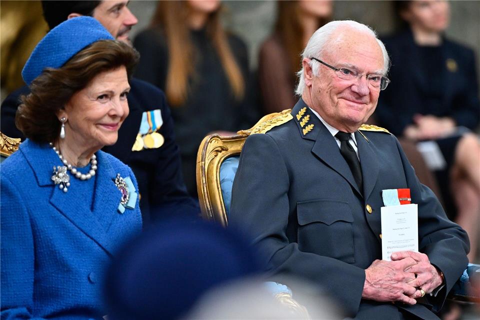 Zu Ehren von Carl Gustaf gab es einen Gottesdienst in der Schlosskirche. Anders Wiklund/TT News Agency/AP/dpa