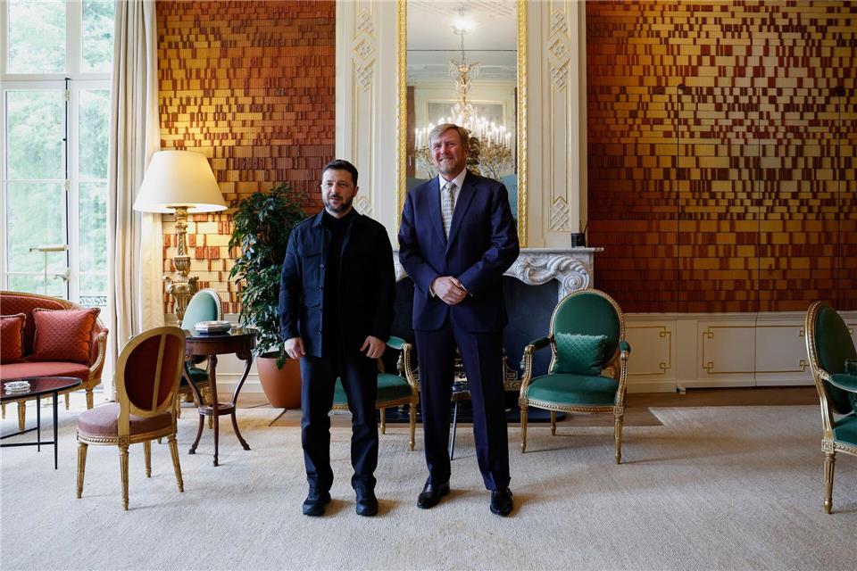 Zu Gast beim König: Selenskyj.Remko de Waal/POOL ANP/AP/dpa