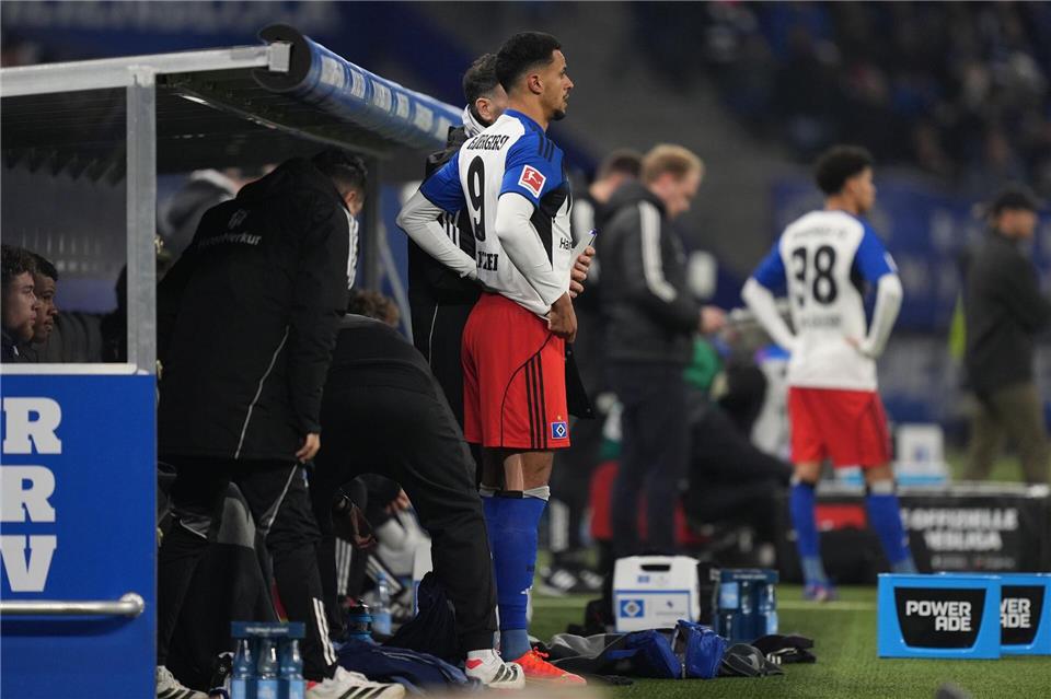Zuletzt häufig nur Bankspieler beim HSV: Robert Glatzel. (Archivbild)Marcus Brandt/dpa