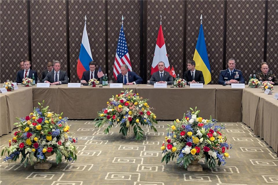 Zuletzt trafen sich Teams aus Russland und der Ukraine unter US-Vermittlung zu direkten Gesprächen in Genf. (Archivbild)-/Ukrainian National Security and Defense Council press office/AP/dpa