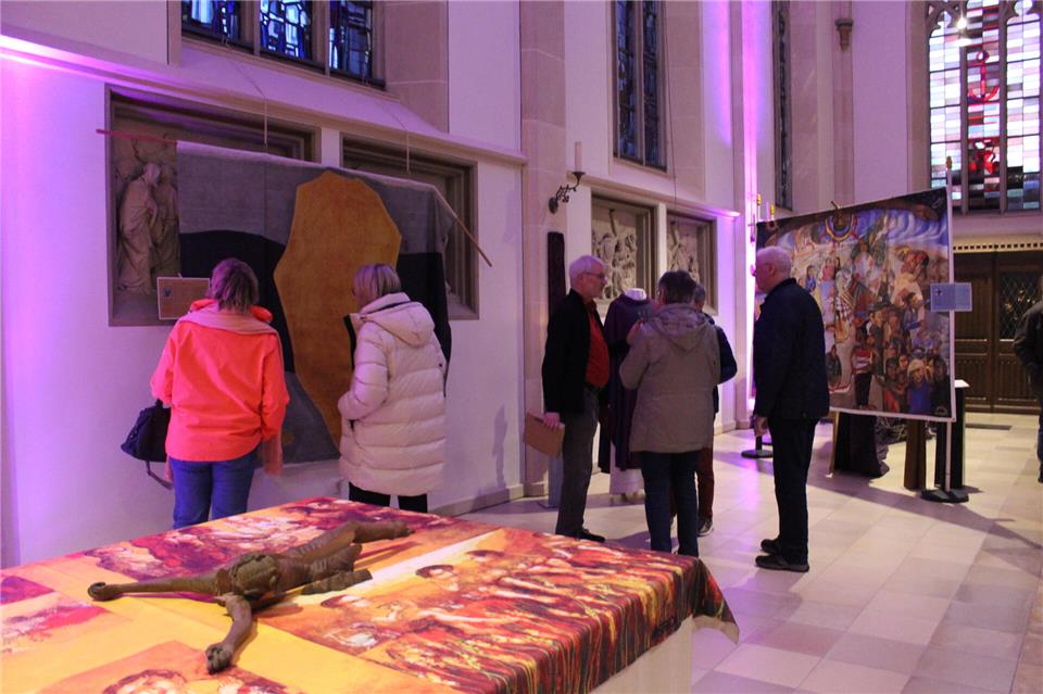 Zum Nachdenken anregen soll die Hungertücher-Ausstellung ihre Besucher in der St.-Andreas-Kirche.