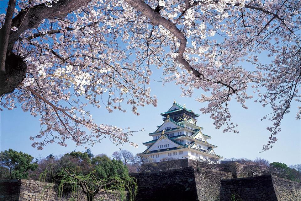 Zur Kirschblüte besonders schön: Osaka Castle, eine bekannte Sehenswürdigkeit.---/Osaka Convention & Tourism Bureau/dpa-tmn