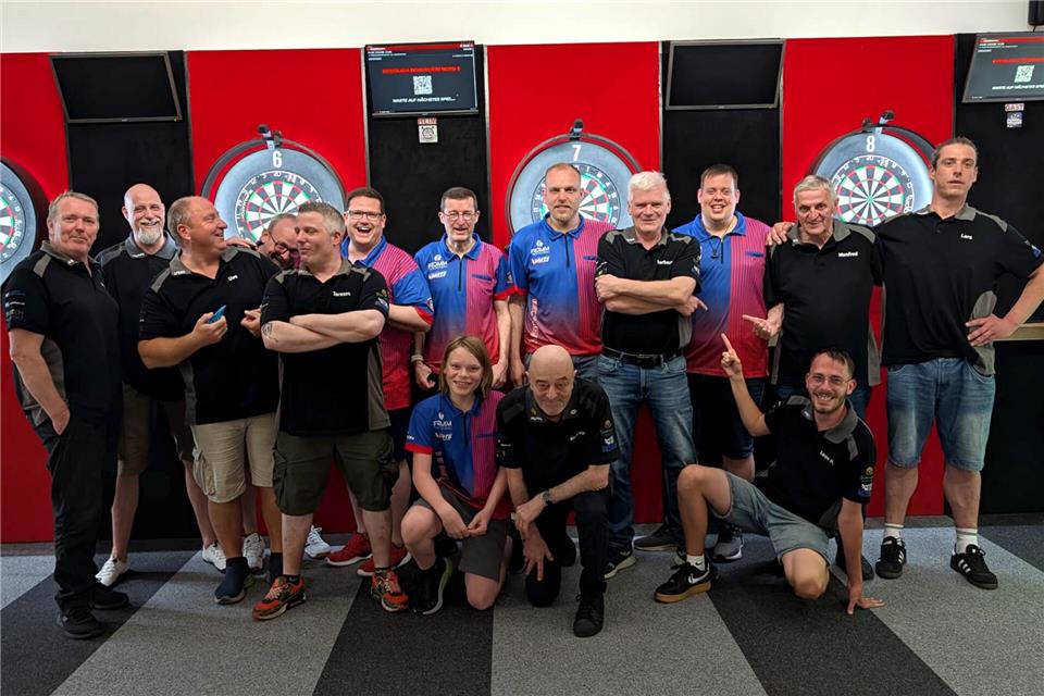 Zurück in der Bezirksliga: die vierte Dart-Mannschaft der SG Borken.