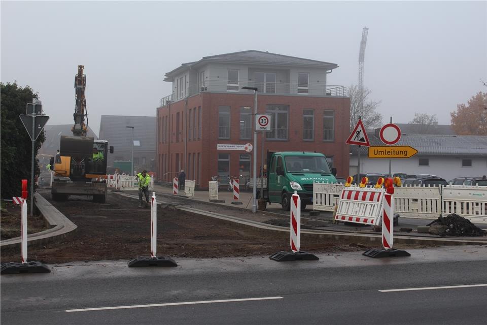Zurzeit entsteht der Kreuzungsbereich Droste-Hülshoff-Straße/Dorstener Straße.