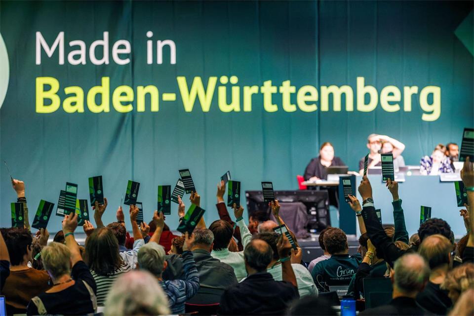 Zwei Tage lang trafen sich die baden-württembergischen Grünen zum Parteitag in Offenburg.Philipp von Ditfurth/dpa