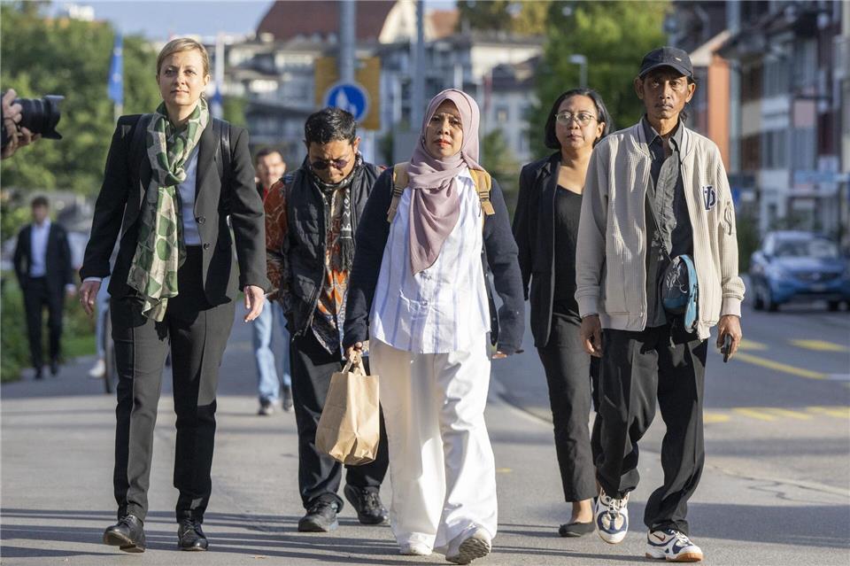 Zwei der Kläger sprachen im September persönlich vor dem Schweizer Gericht. (Archivbild) Urs Flueeler/KEYSTONE/dpa