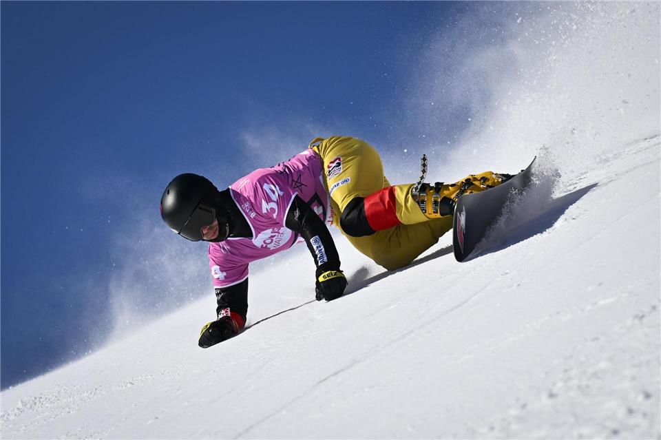 Zweiter beim Weltcup in China: Snowboarder Stefan Baumeister. (Archivbild)Gian Ehrenzeller/KEYSTONE/dpa