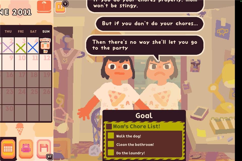 Zwiegespräch mit Spiegelbild: Jenny will eigentlich zu einer Party, hat aber noch viele Aufgaben zu erledigen.Hexecutable/dpa-tmn